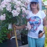 Me and a standard 'Ballerina' Rose!